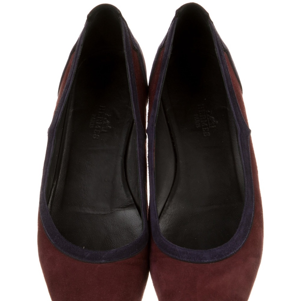 Hermes suede Ballet flats